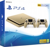 Sony PlayStation 4 Slim (500 Gb) (золотистая) + доп. контроллер Dualshock 4 